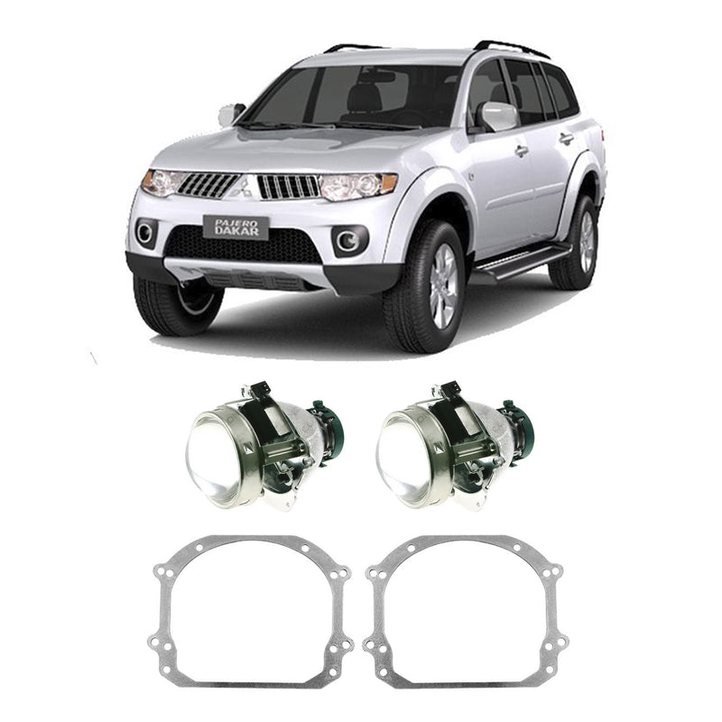 Par Projetores Farol de Milha com Suportes Mitsubishi Projeto Dakar 2011 2012 2013 2014 2015