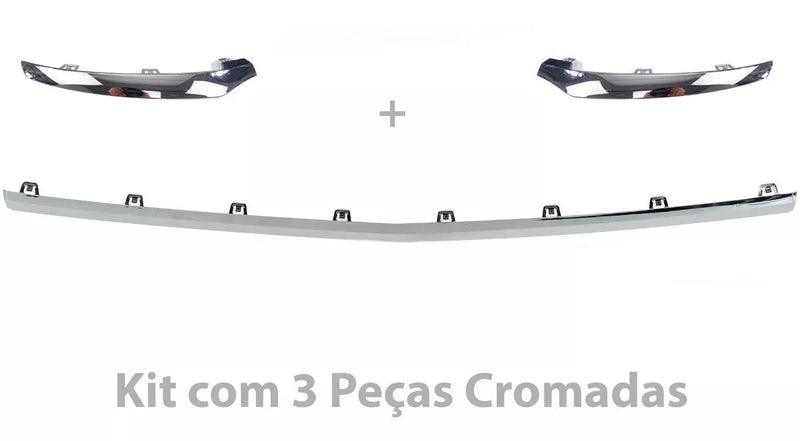 Kit De Frisos Cromados Parachoque Dianteiro Mercedes Glc 250