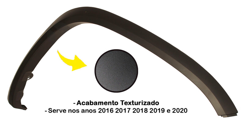 Moldura Friso Paralama Dianteiro Hilux SW4 SRX 2016 2017 2018 2019 2020 Lado PASSAGEIRO (Direito)