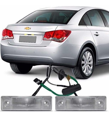 Botão Trava Porta Malas Lanterna C/ Luz Placa Cruze Sedan Gm 2012 2013 2014 2015 2016