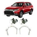 Par Projetores Farol de Milha com Suportes Mitsubishi Outlander 2016 2017 2018