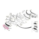 Friso Aplique CROMADO Inferior Parachoque Dianteiro Mercedes E250 E350 E400 2014 2015 2016 Avantgarde