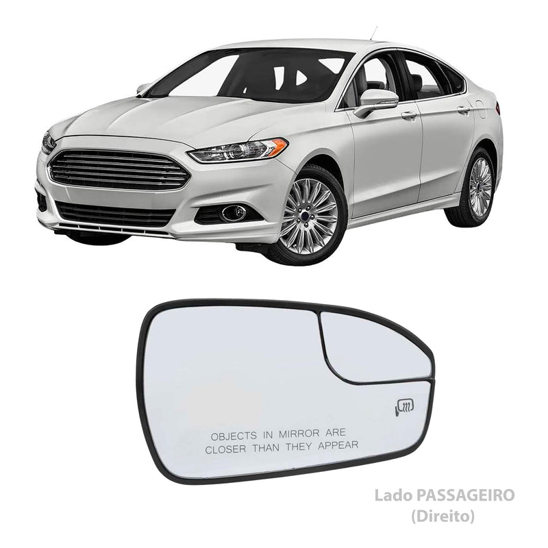 Espelho Lente Retrovisor Fusion 2012 2013 2014 Lado PASSAGEIRO (Direito)