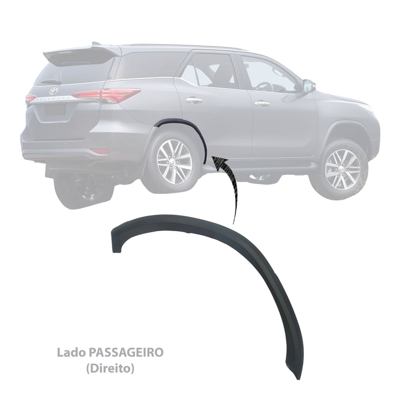 Moldura Friso Paralama Traseiro Hilux SW4 SRX 2016 2017 2018 2019 2020 Lado PASSAGEIRO (Direito)