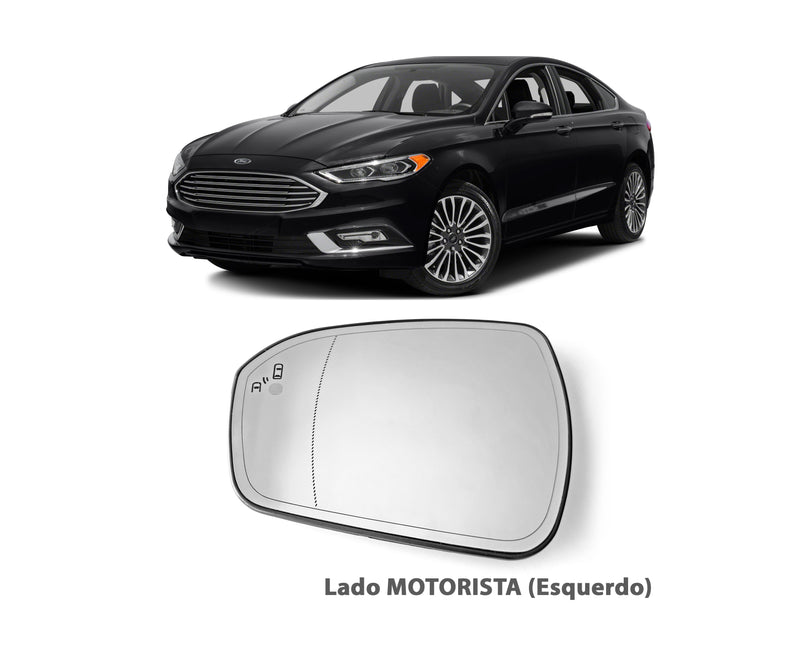 Lente Espelho Retrovisor Ford Fusion 2017 2018 2019 Lado MOTORISTA (Esquerdo)