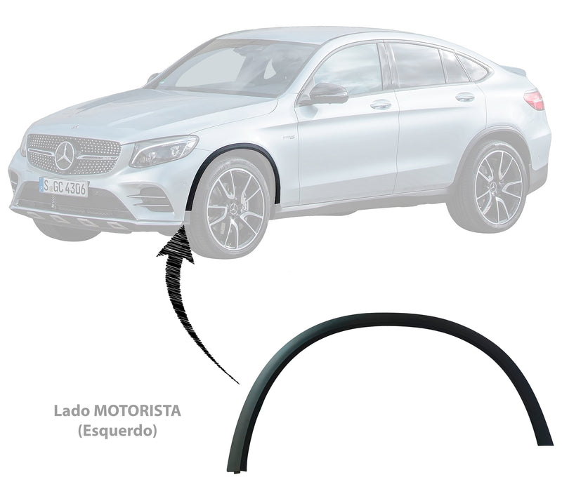 Moldura Paralama Dianteiro Mercedes Glc 250 2016 2017 2018 2019 Lado MOTORISTA (Esquerdo)