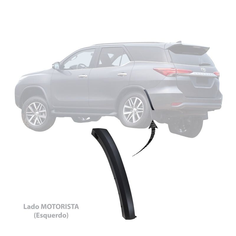 Moldura Friso Parachoque Traseiro Hilux SW4 SRX 2016 2017 2018 2019 2020 Lado MOTORISTA (Esquerdo)