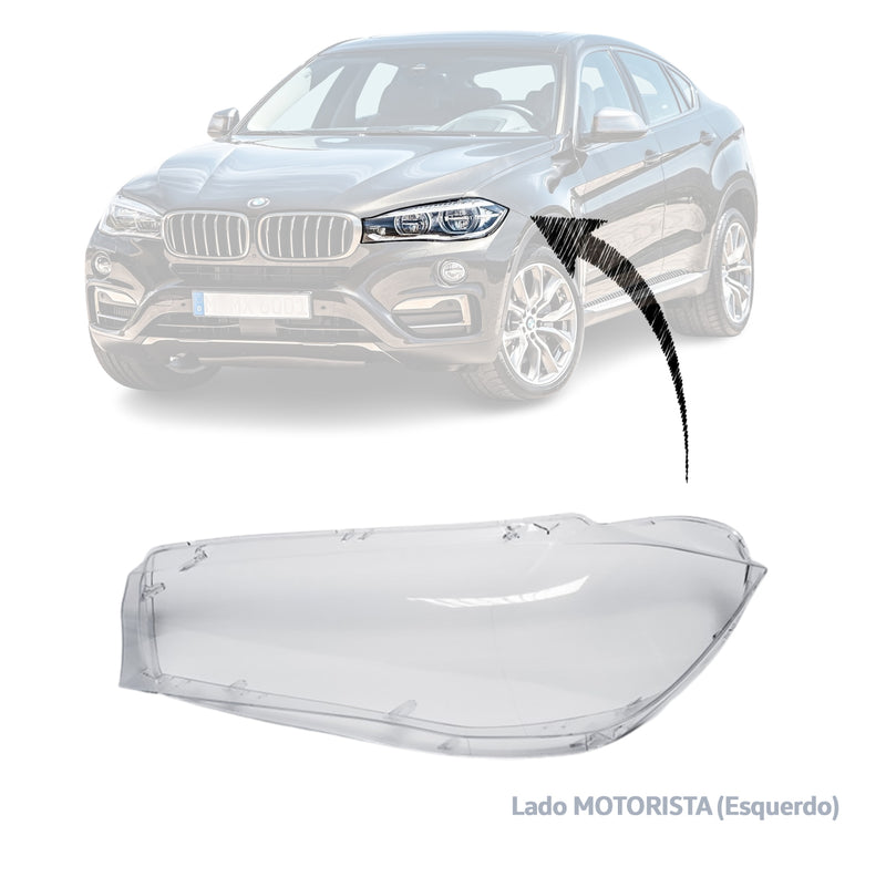 Lente Farol Bmw X6 2015 2016 2017 2018 2019 Esquerdo