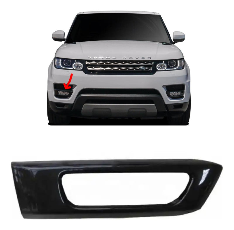 Moldura Farol Milha Neblina Range Rover Sport 2014 2015 2016 2017 Lado PASSAGEIRO (Direito) Preto