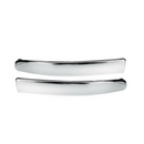 Par de Friso Cromado do Parachoque Dianteiro para Fiat 500 2009 2010